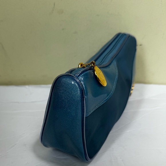 DIOR Bag Logo Clutch Parfums Faux Leather Fabric Cosmetic Tote Makeup Bag Purse - Picture 5 of 15